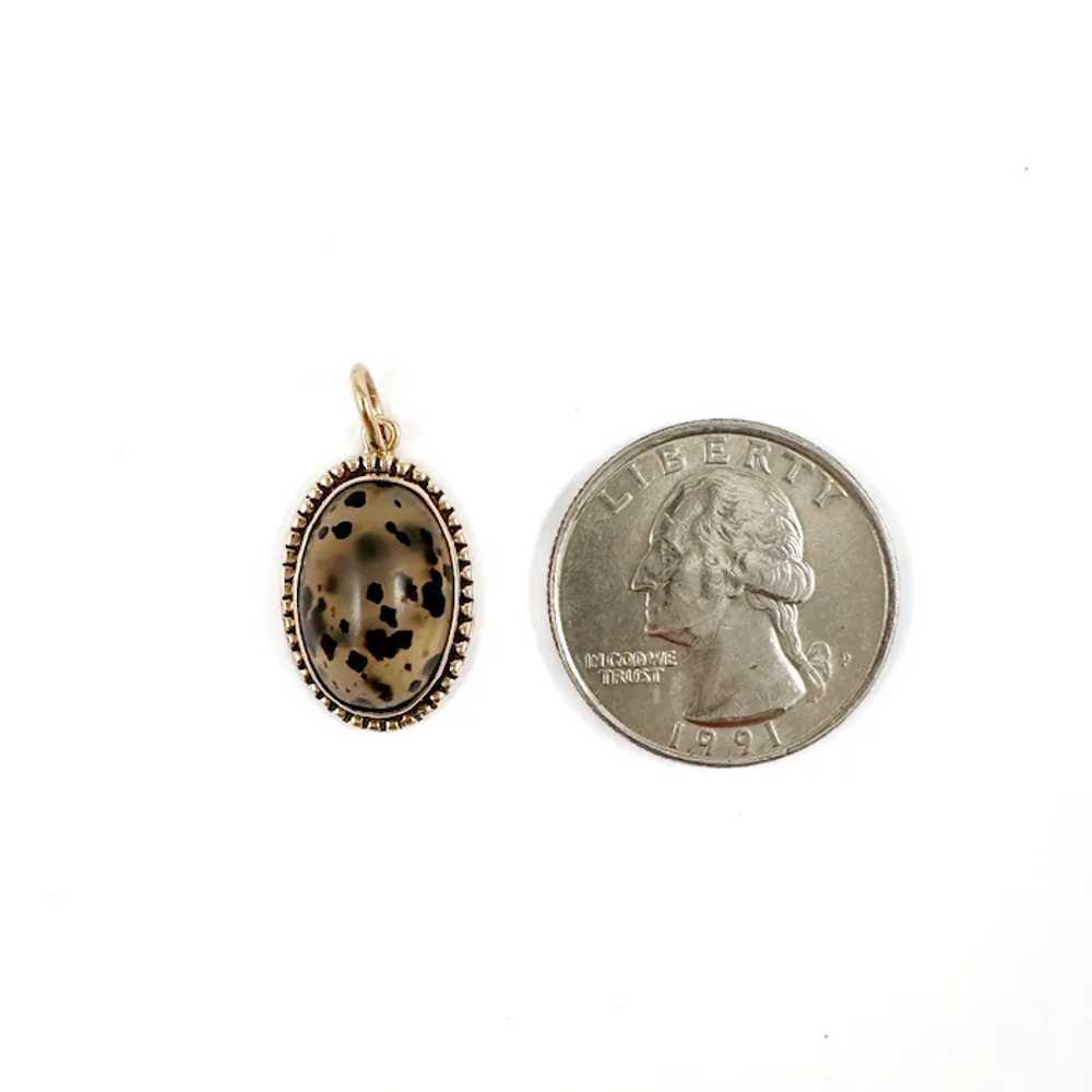 Circa 1900 Moody Agate and 10k Gold Pendant - image 6