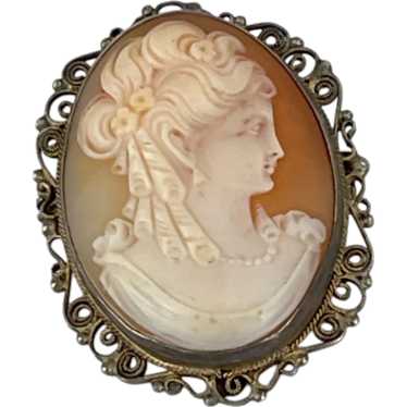 Vintage 835 European silver store cameo set