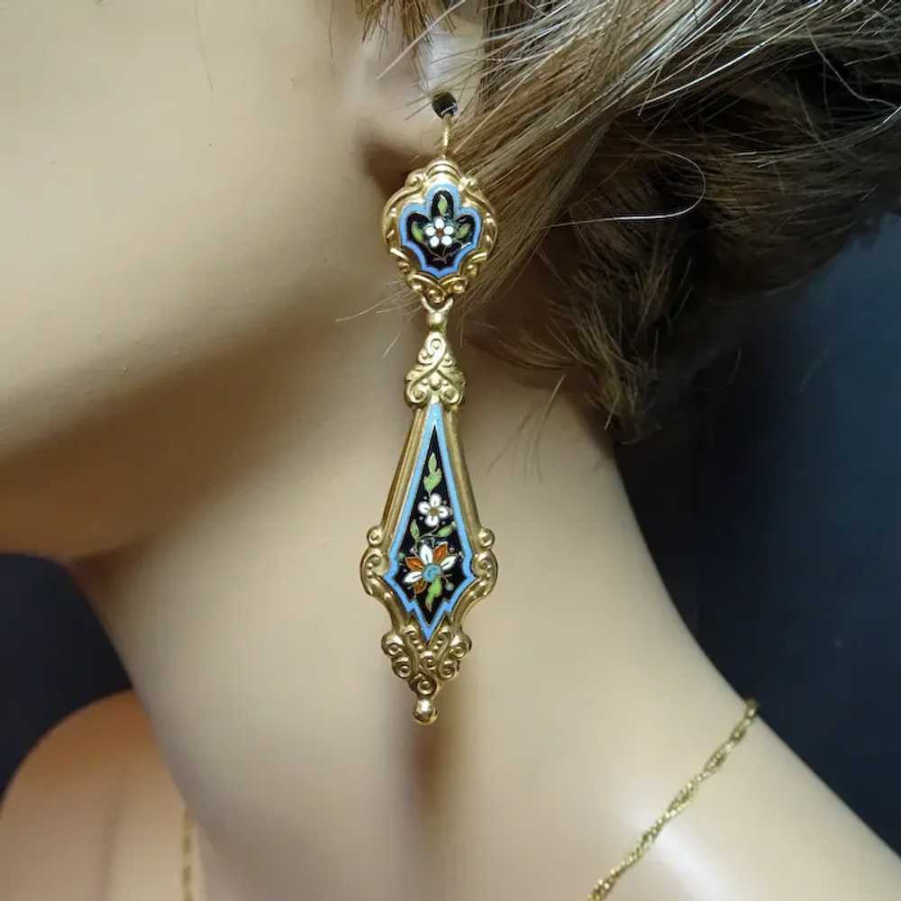 Antique Georgian Earrings Ear Pendants 18k gold E… - image 12