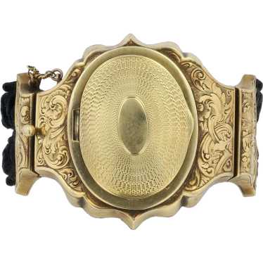 Antique Gold Rush 1850 Victorian Portrait 14k Brac