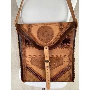 Artisan leather boho purse - image 1