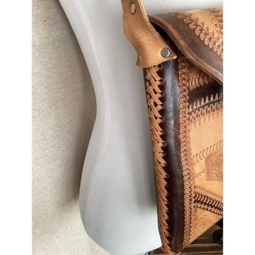 Artisan leather boho purse - image 7