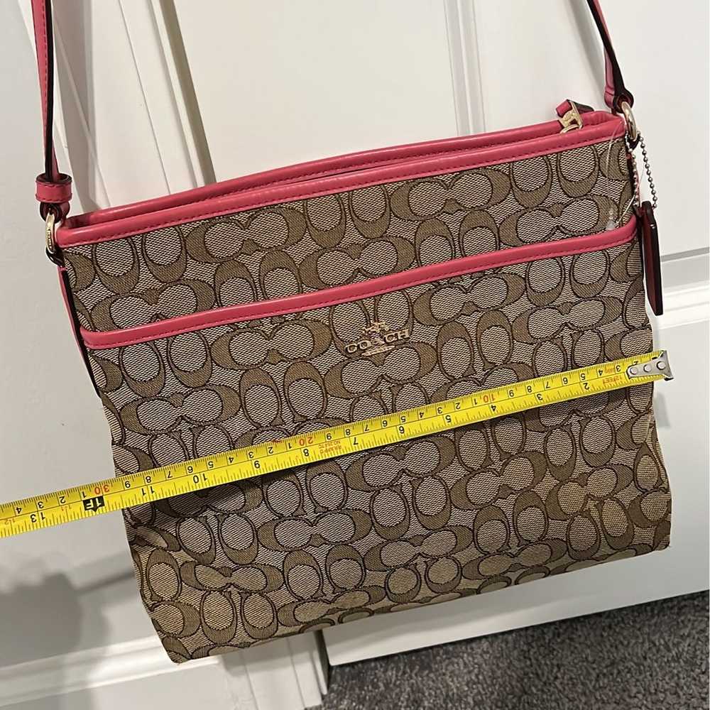 Coach  Signature Crossbody Bag with Pink Straps - image 10