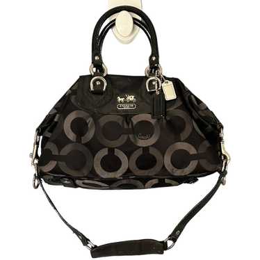 Coach Madison Op Art Sabrina Black Convertible Sa… - image 1