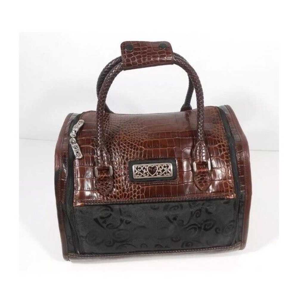 Brighton Travel Overnight Bag Duffel Brown Black … - image 1