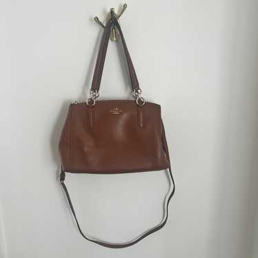 COACH Christie Crossgrain Leather Carryall Handba… - image 1