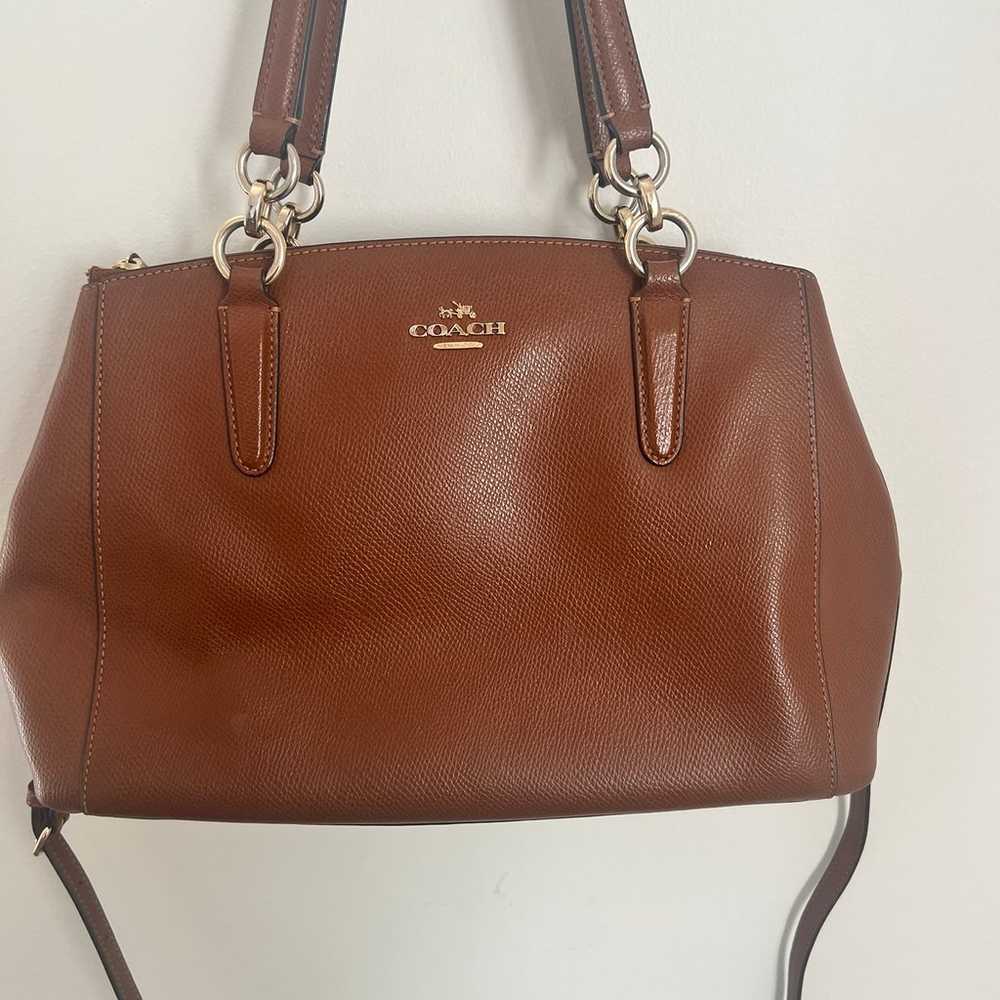 COACH Christie Crossgrain Leather Carryall Handba… - image 3