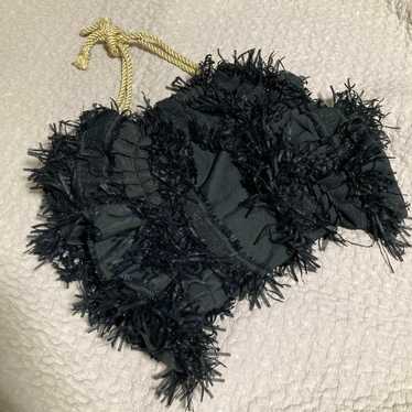 New Yae Black Fringe Bag Drawstring Bag