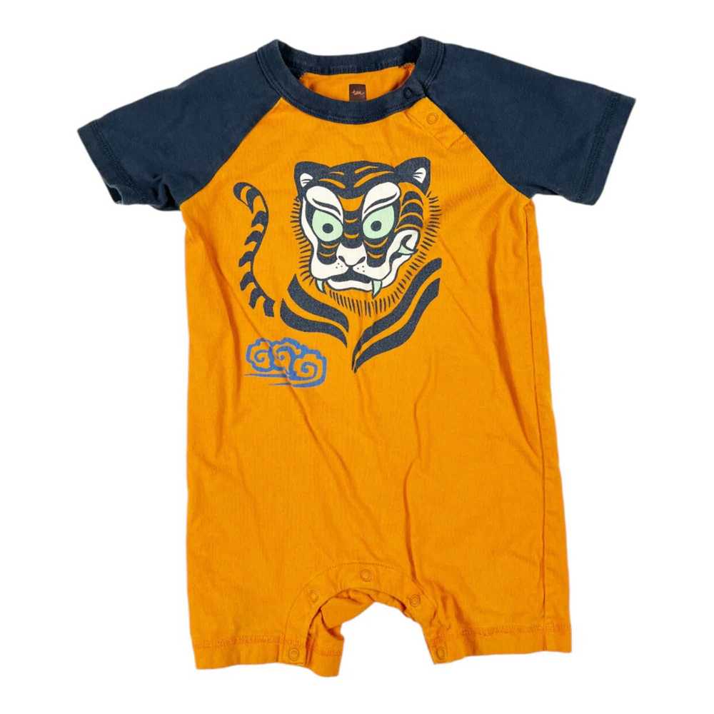 Tea Collection Tiger Raglan Short Romper - image 1