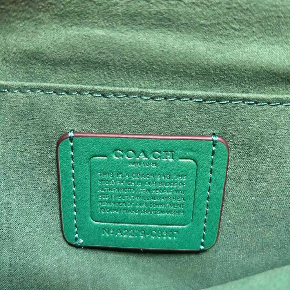 COACH Crossbody Signature Jacquard Green - image 9