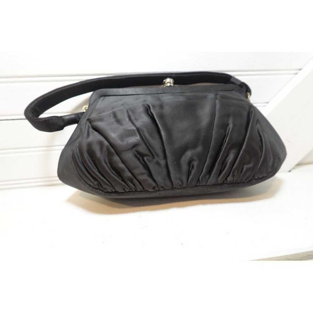 Vintage 1950s black satin Garay top handle mini p… - image 3