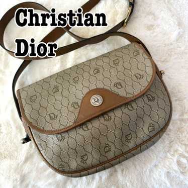 Christian Dior Old Logo Shoulder Bag Honeycomb PVC