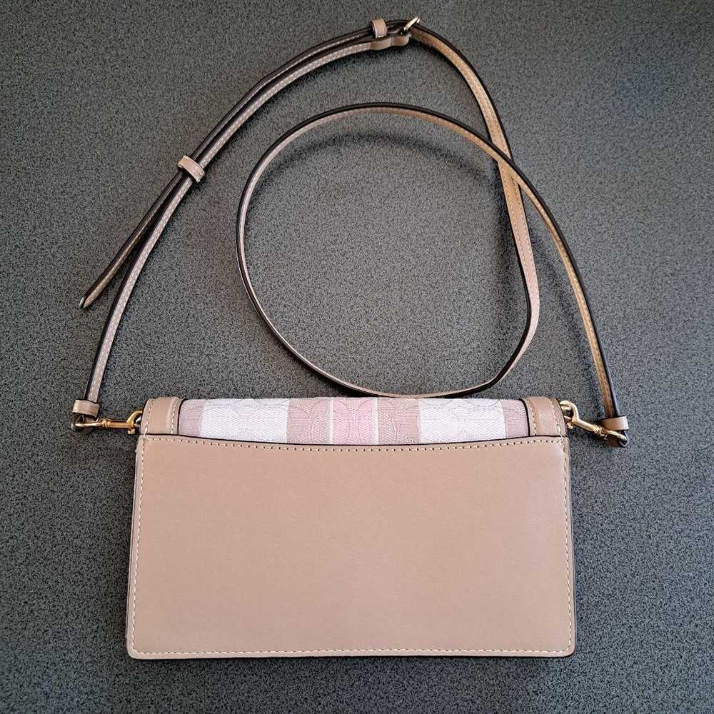 COACH Shoulder Bag Pink Stripes - image 4