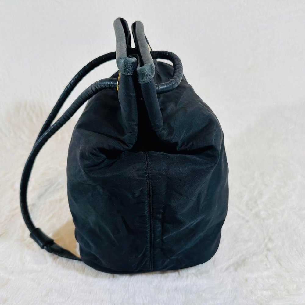 Celine Drawstring Shoulder Bag Bragg Nylon Fabric - image 6