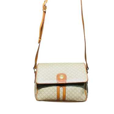 Celine Shoulder Bag White Macadam Vintage