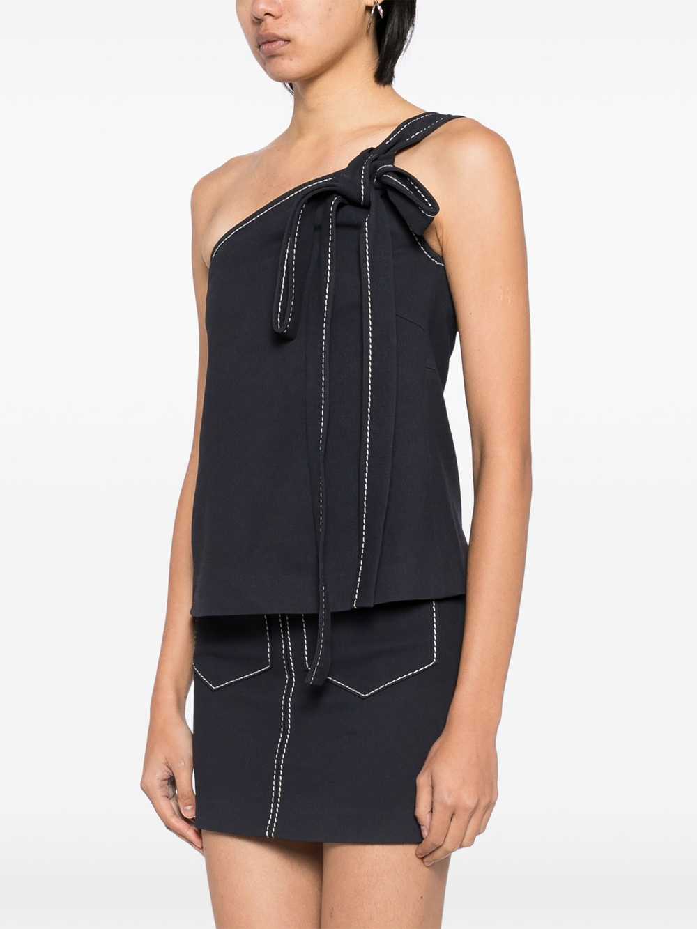 Chloé SS16 Navy One-Shoulder Bow Detailing Top - image 3