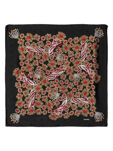 Chanel Bijoux Print Silk Scarf