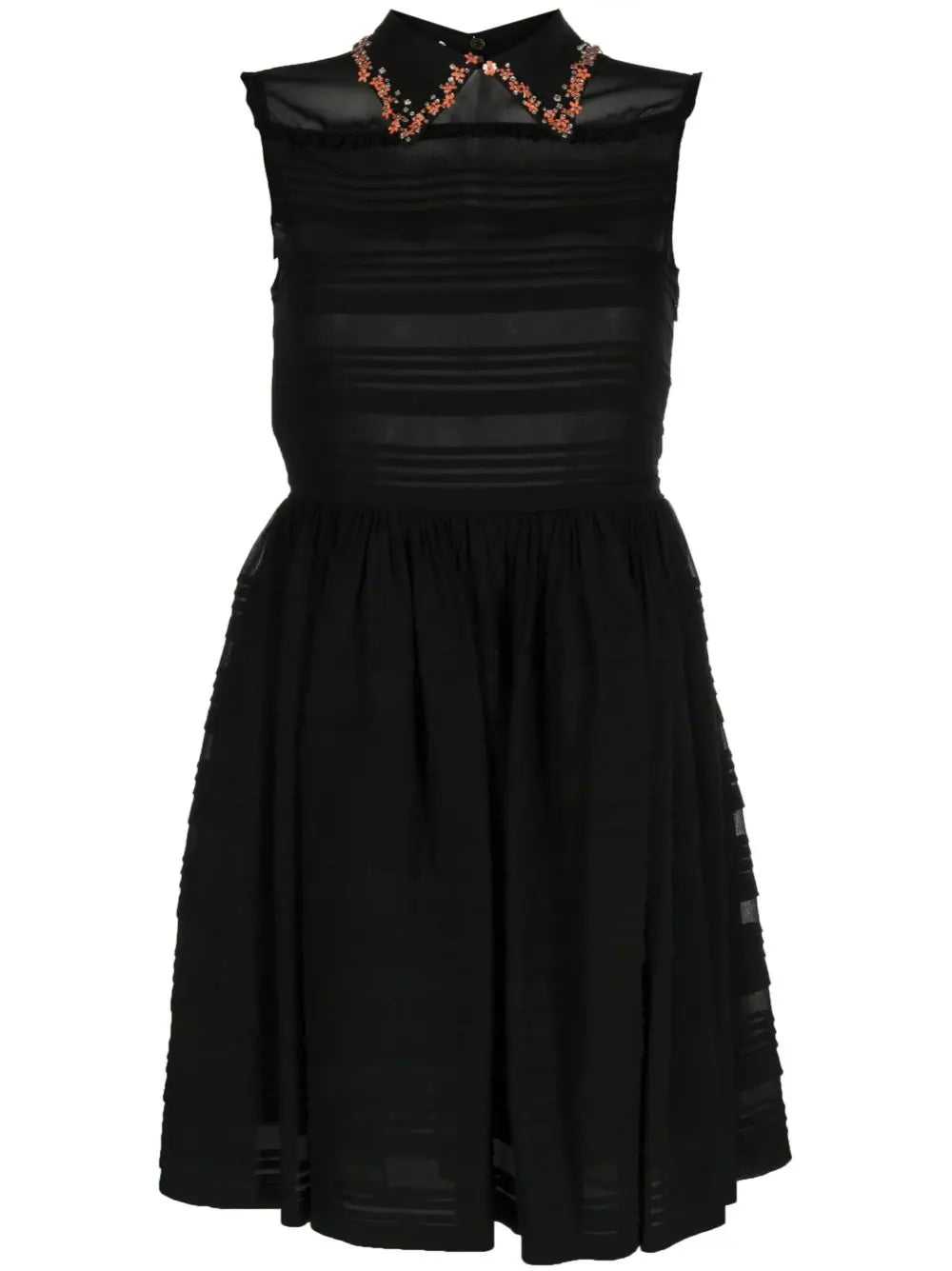 Miu Miu Collar-Embellished Sleeveless Dress - image 1