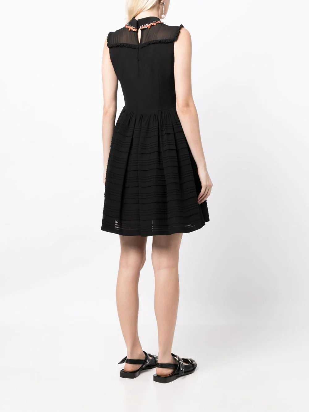 Miu Miu Collar-Embellished Sleeveless Dress - image 3