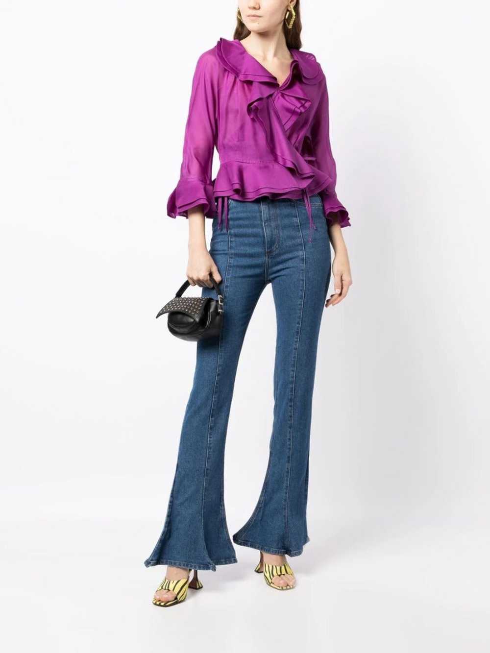 Saint Laurent Fuchsia Draped Blouse - image 3