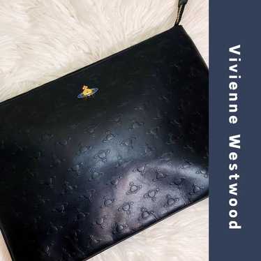 Rare ✨ Vivienne Westwood embossed leather clutch b