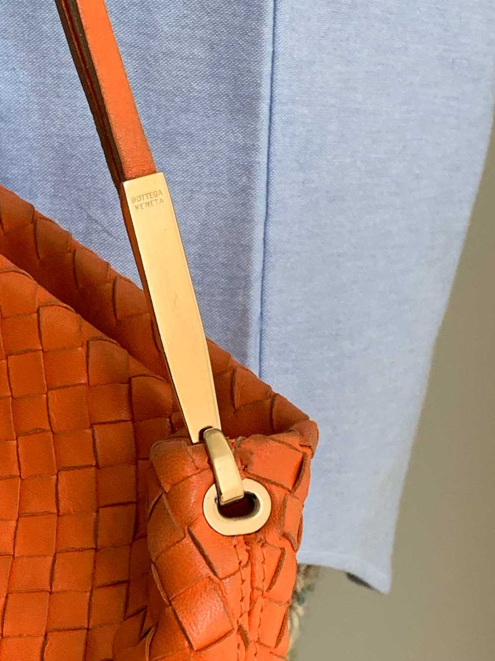 Vintage Bottega Veneta orange shoulder bag - image 3