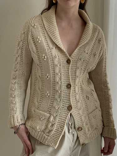 Shawl collar cardigan sweater