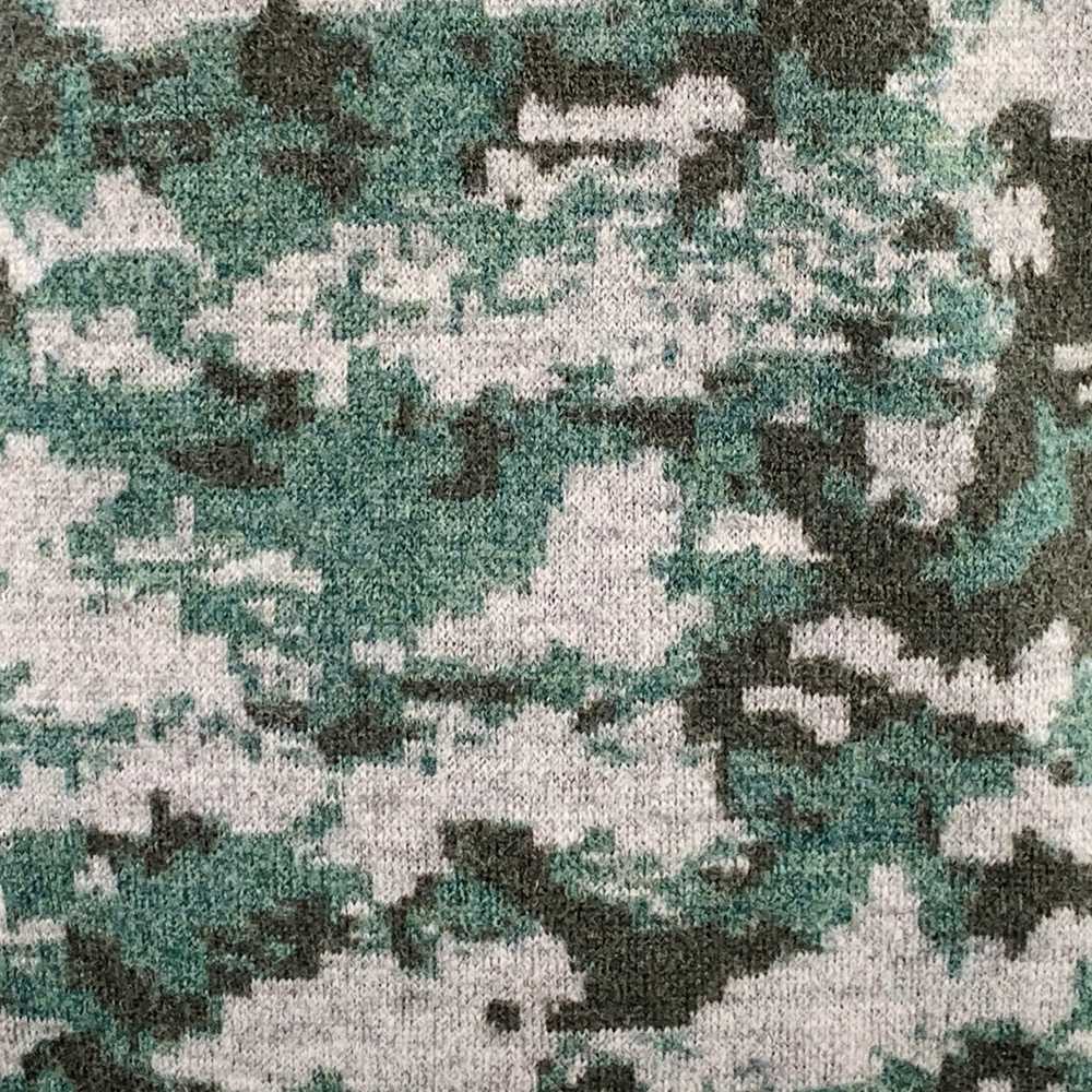 Other Grey Green Camouflage Wool VNeck Sweater - image 2