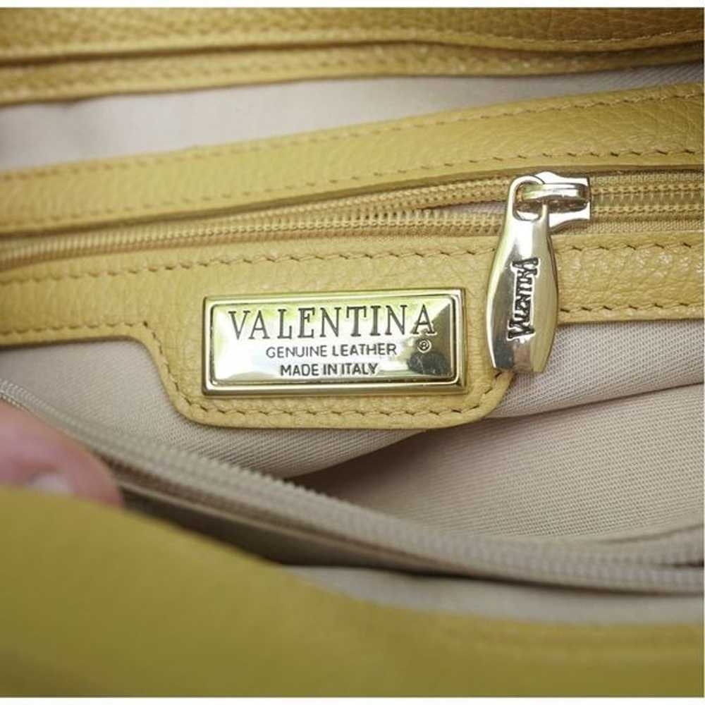 Valentina Italia Mustard Gold Pebbled Leather Sat… - image 7