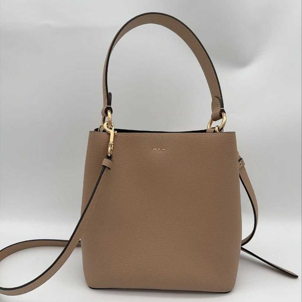 Coach Shoulder Bag 2-way Handbag 1011 Beige - image 2