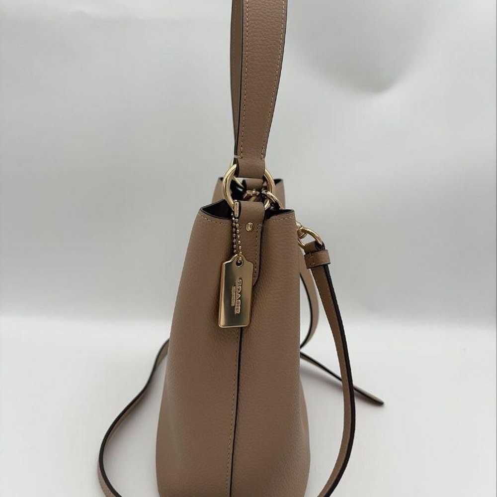 Coach Shoulder Bag 2-way Handbag 1011 Beige - image 3