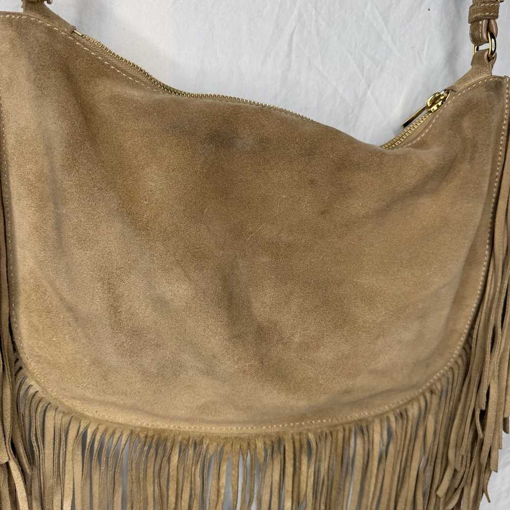 Michael Kors Large Fringe Brown Leather Crossbody… - image 5