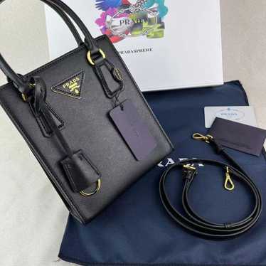 PRADA Handbag Shoulder Bag Leather