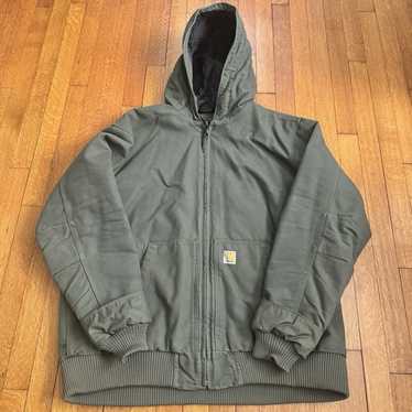 Carhartt J130 SPC Green Hooded Duck Canvas 3XL Zip Quilt
