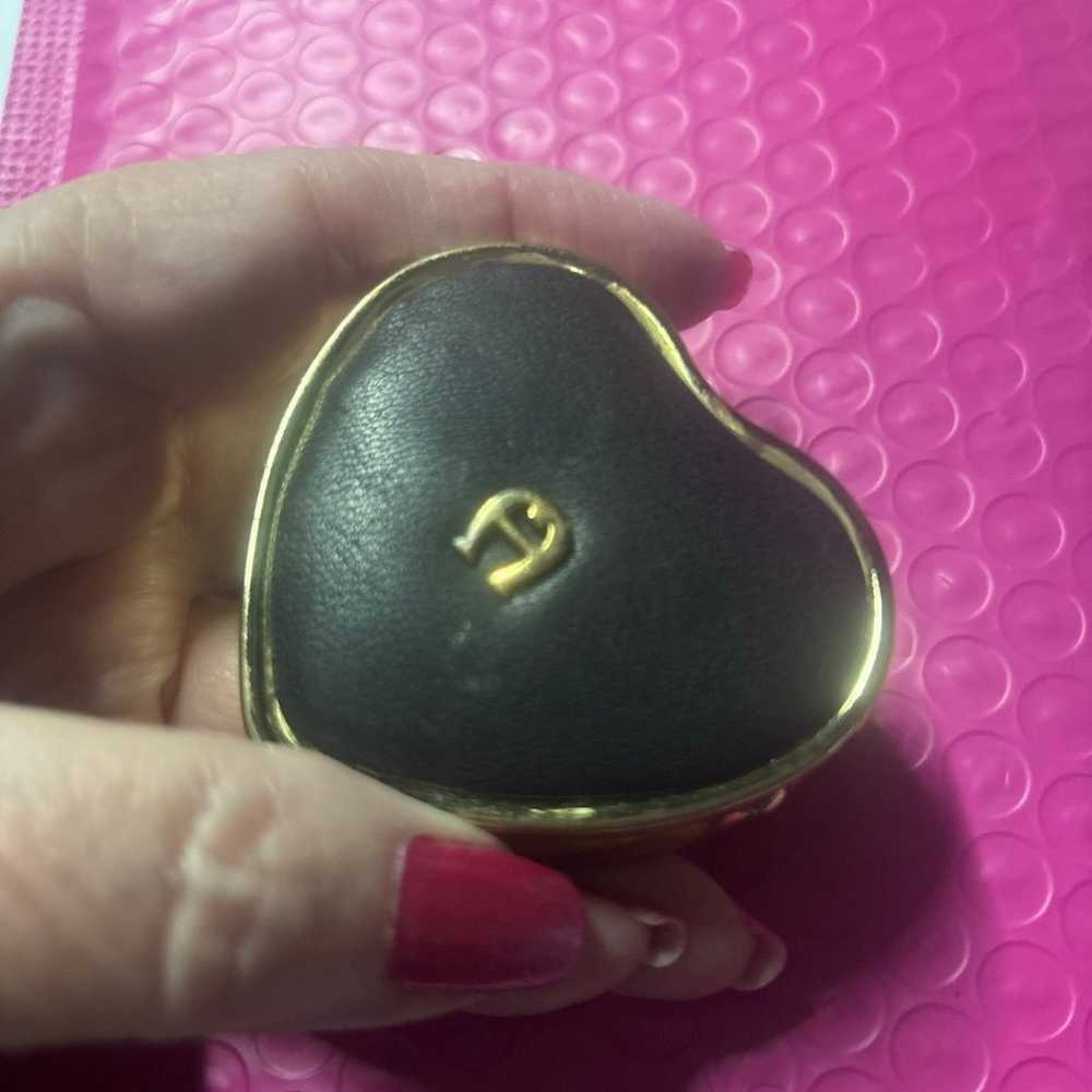 Vintage Aigner Pill Box Two Compartments Black He… - image 8