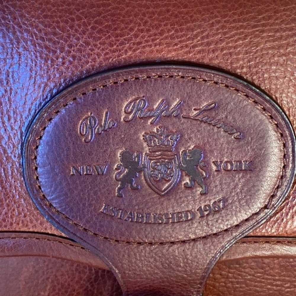 VINTAGE  POLO RALPH LAUREN LEATHER CROSSBODY BAG! - image 2