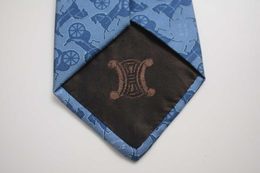 Celine Celine Navy Blue Silk Tie Made In Italy - image 3