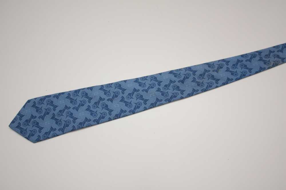 Celine Celine Navy Blue Silk Tie Made In Italy - image 7