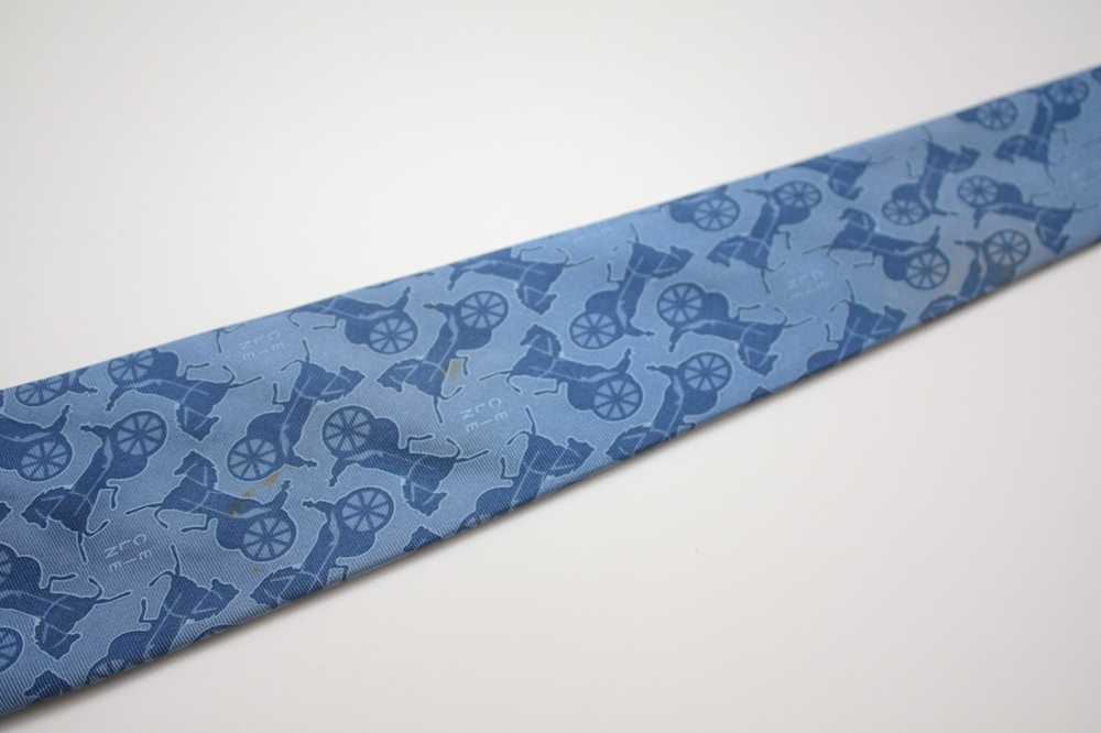 Celine Celine Navy Blue Silk Tie Made In Italy - image 8