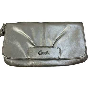 Coach Silver VINTAGE Wristlet Coin Purse Wallet EU