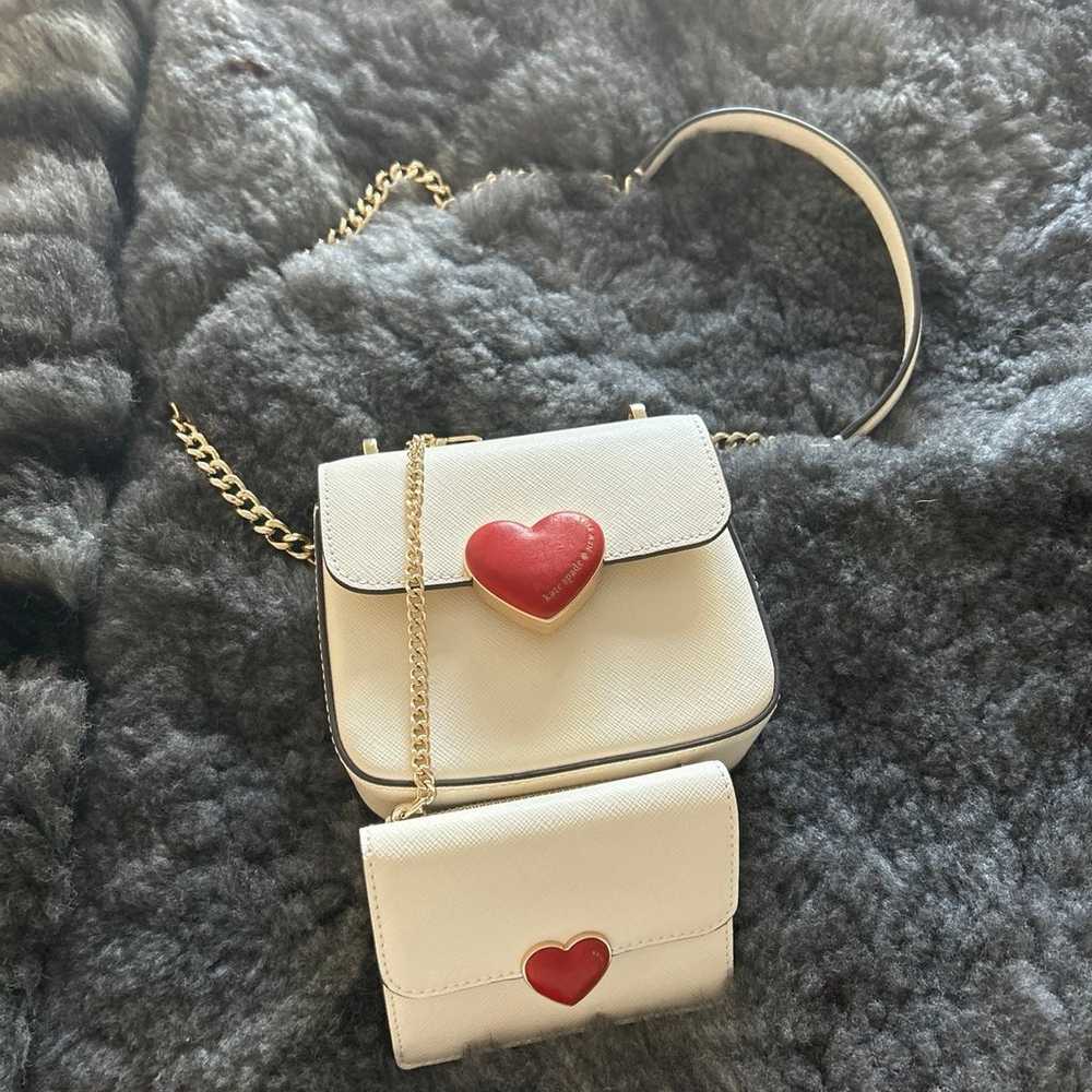 Kate Spade Heart Crossbody and Card Holder - image 9