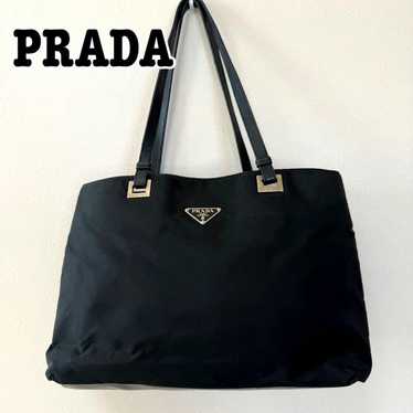 PRADA Nylon Ponoko Square Leather Shoulder Triangl