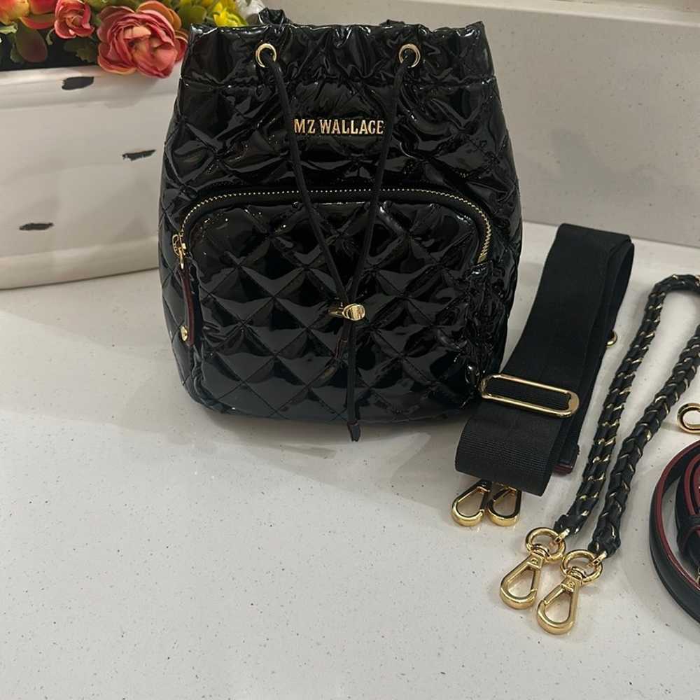 MZ Wallace Black Patented Quilted bag - image 1