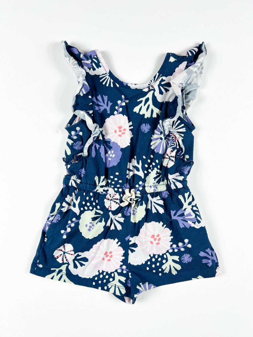 Tea Collection Underwater Floral Ruffle Romper - image 2