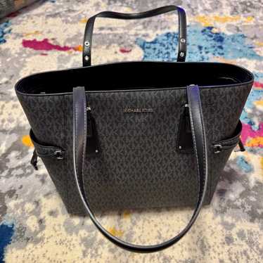 NWOT; MK black leather tote bag - image 1