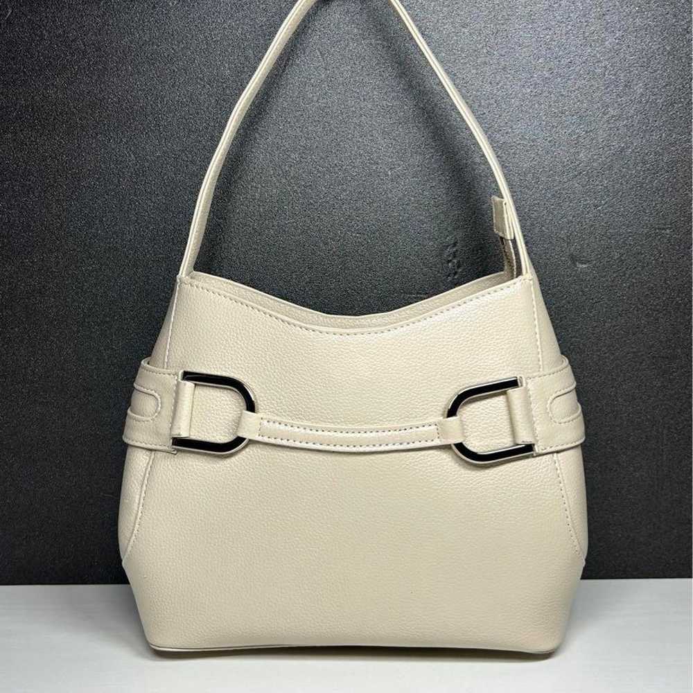 Yves Saint Laurent shoulder bag, white leather, l… - image 1