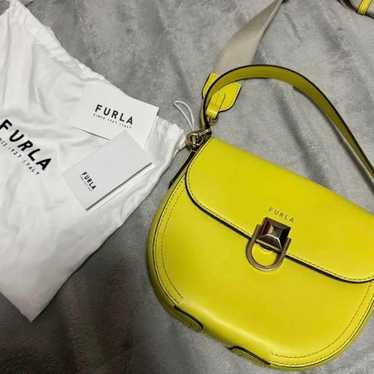 Genuine item, excellent condition FURLA yellow sho