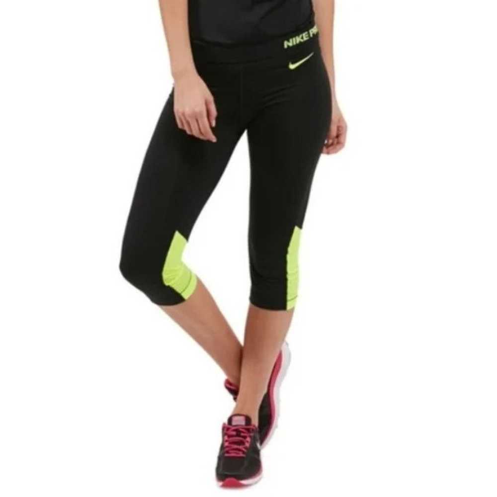 Nike Nike Pro Hypercool Neon Capri Tights Running… - image 1