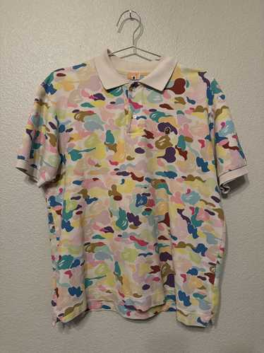 Bape × Nigo vintage BAPE Multi camo polo shirt a b