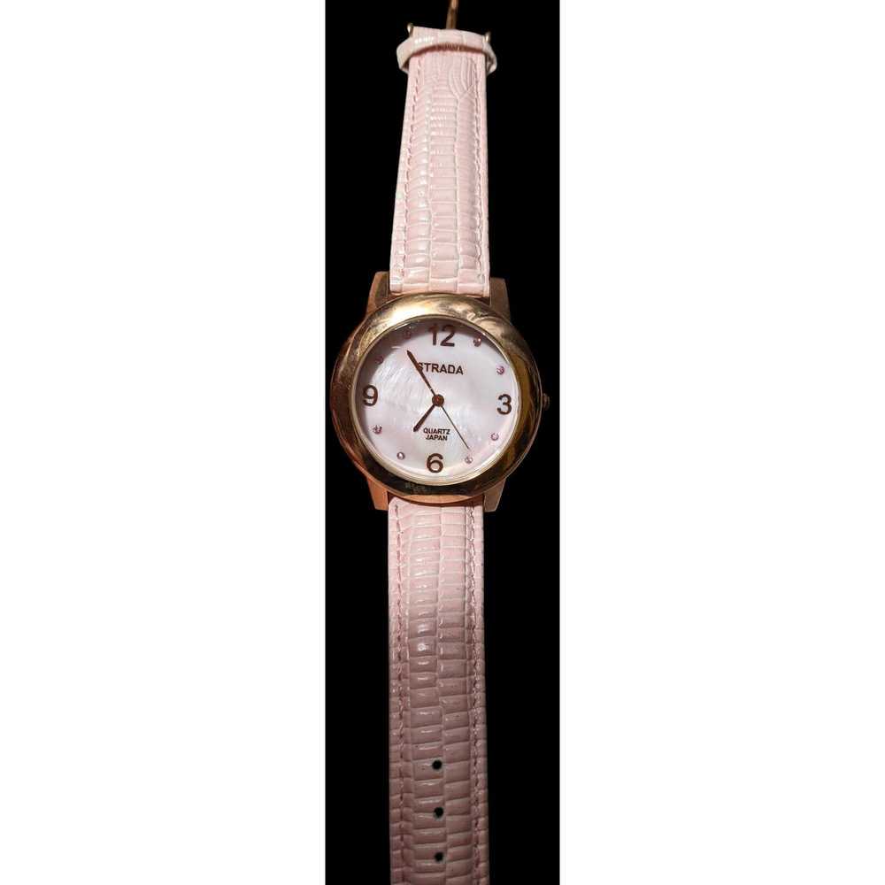 Other Vintage Strada 18K Rose Gold Plated Pink Wr… - image 1